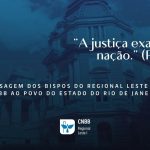 Mensagem de Esperança dos Bispos do Regional Leste 1 ao Povo do Rio de Janeiro