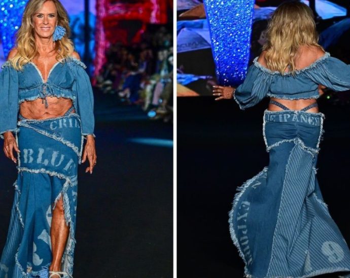Helô Pinheiro brilha no Rio Fashion Week com look ousado