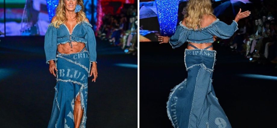 Helô Pinheiro brilha no Rio Fashion Week com look ousado