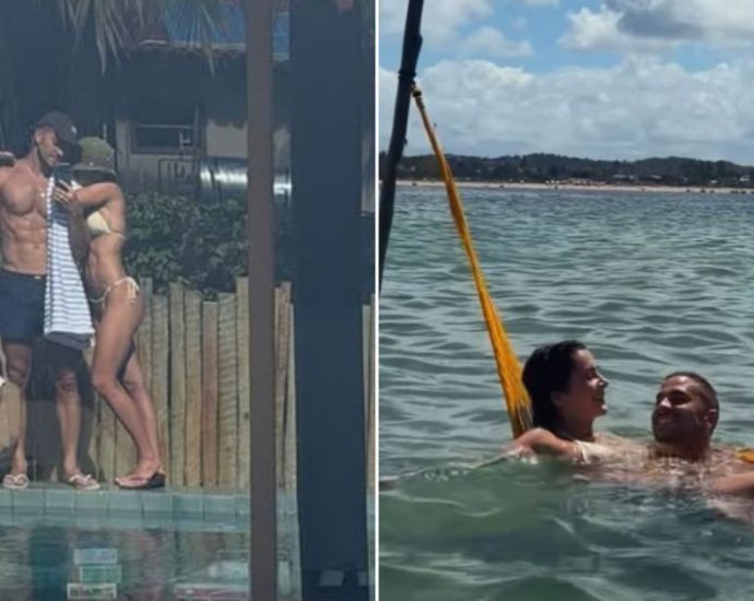Jade Picon e André Lamoglia compartilham momentos românticos em viagem à praia