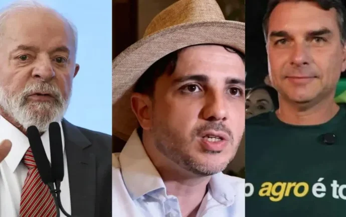 Renan Santos critica Lula e Flávio Bolsonaro em visita a MS